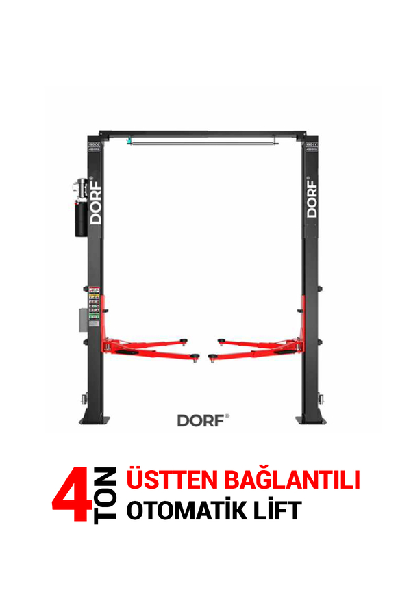 Dorf 4 Ton Üstten Bağlantılı Tam Otomatik Çift Sütunlu Hidrolik Lift - 1