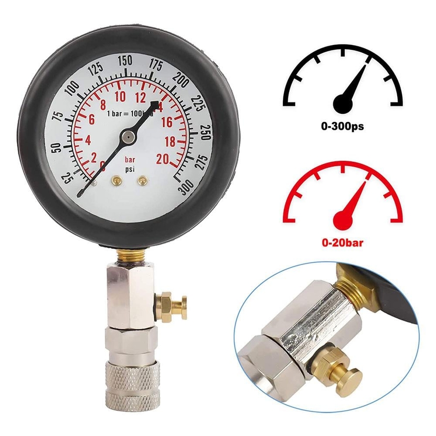 DORF Benzinli Motor Kompresyon Silindir Basınç Test Kiti 8 Parça - 4