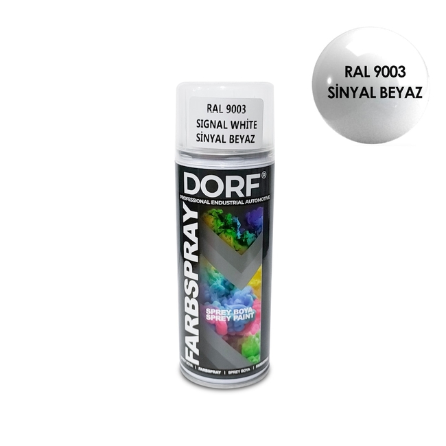 DORF - DORF Beyaz Sprey Boya Sinyal Beyaz Akrilik RAL9003 400ml