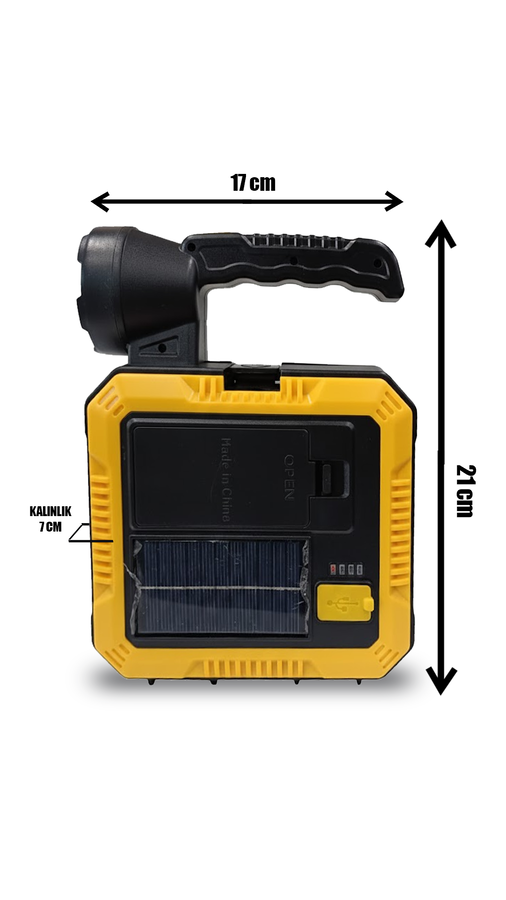 DORF El Feneri ve Takım Çantası Seti Güneş Enerjili Şarj Powerbank Özelliği Lamba - 3