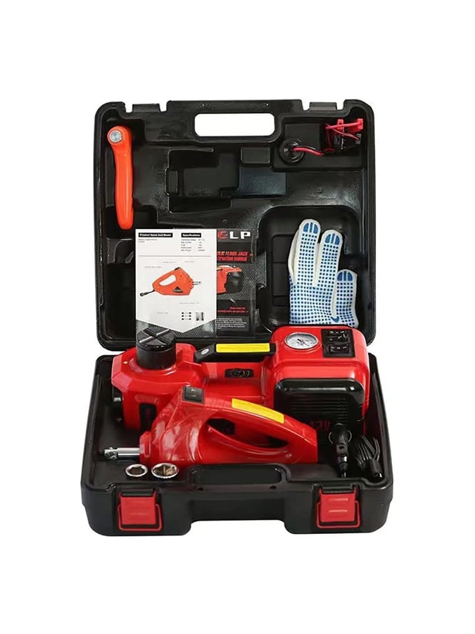 DORF Elektrikli Araba Kriko Kiti 5 Ton 12V Hidrolik Kriko Seti, Darbe Anahtarı ve Şişirme - 1