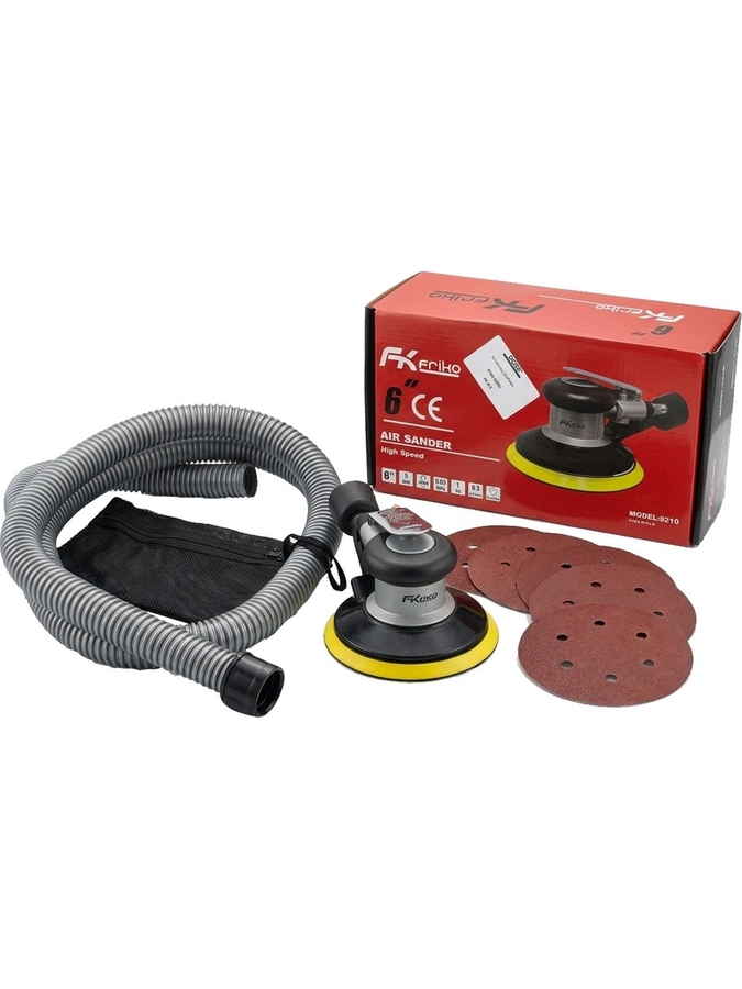 Dorf Fk Kriko Havalı Orbital Zımpara 6" 10.000RPM Bez Çantalı 6 Adet Zımpara Hediye! - 1