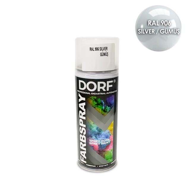  - DORF Gümüş Sprey Boya Gümüş Akrilik RAL906 400ml