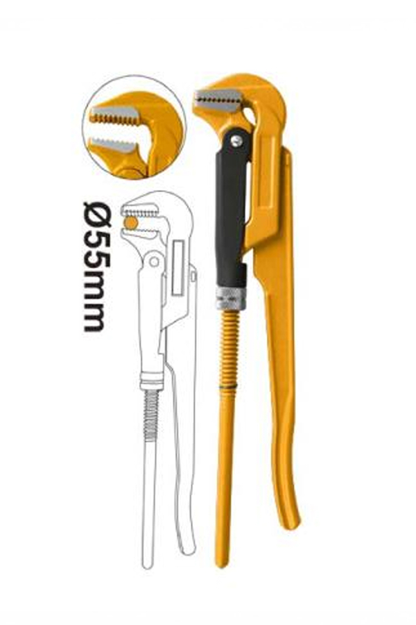 DORF İngco ING-HPW04151 90 ° Ağır Tip Manşonlu Boru Anahtarı 1.5" 55mm - 4