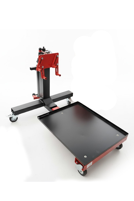 DORF - DORF Motor Toplama Sehpası Katlanır Yağ Tablalı 500kg 360 Derece Dönerli Pedallı