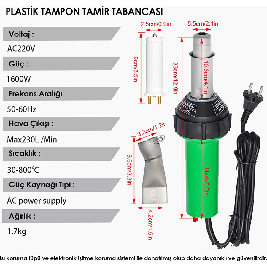 Dorf Plastik Kaynak Makinesi Tampon Tamir Tabancası Kutulu Set - 2