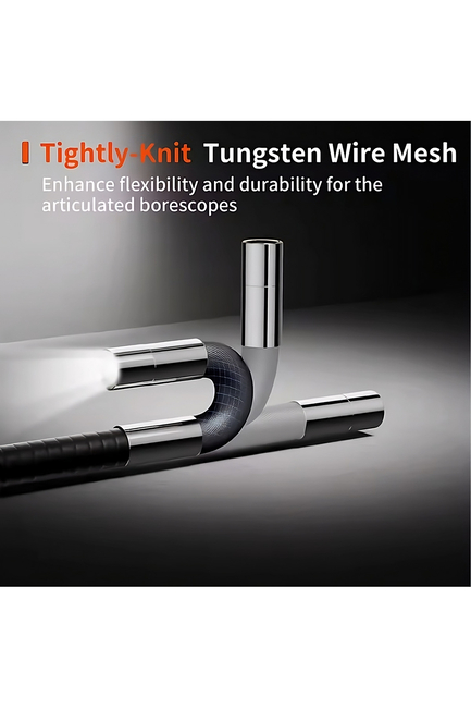 DORF Su Geçirmez 4.3 Inç Ips Ekran 210 Derece Oynar Başlıklı Eklemli Esnek Endoskop Yılan Kamera 6mm - Thumbnail