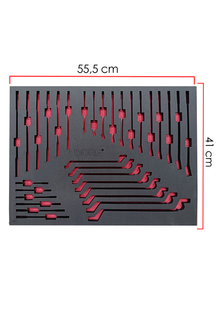 Dorf Takım Arabası Içi Düzenleyici Boş Eva Organizer Anahtarlar Için 32 Adet Bölmeli Sünger 55,5cm x 41 cm - Thumbnail