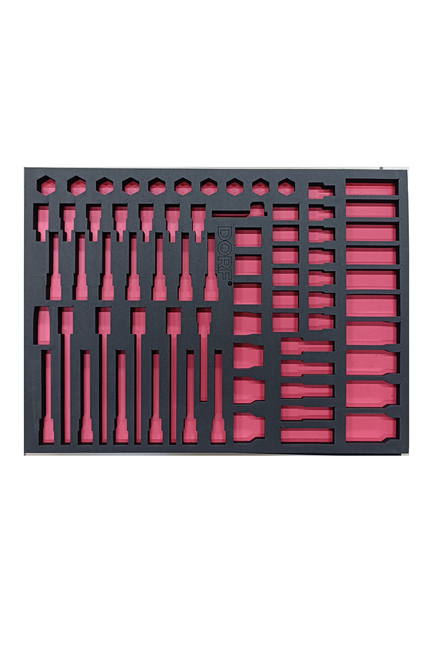 Dorf Takım Arabası Içi Düzenleyici Boş Eva Organizer Havalı, Torx Uzun ve Twist Lokmalar Için 72 Adet Bölmeli Sünger 55,5cm x 41 cm - Thumbnail