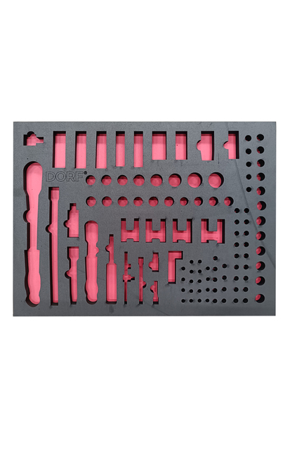 Dorf Takım Arabası Içi Düzenleyici Boş Eva Organizer Lokma ve Cırcır Kol Için 110 Adet Bölmeli Sünger 55,5cm x 41 cm - Thumbnail