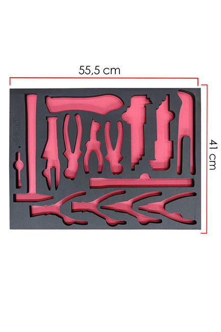 Dorf Takım Arabası Içi Düzenleyici Boş Eva Organizer Penseler Için 14 Adet Bölmeli Sünger 55,5cm x 41 cm - Thumbnail
