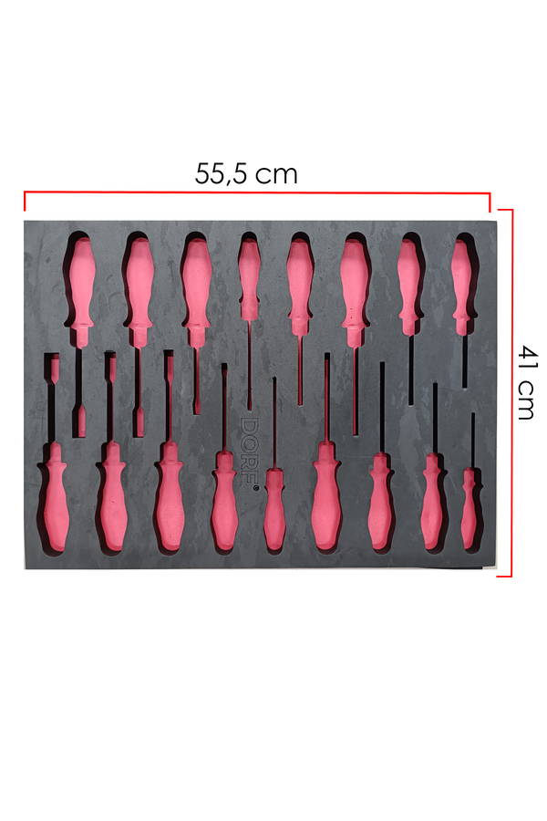Dorf Takım Arabası Içi Düzenleyici Boş Eva Organizer Tornavidalar Için 17 Adet Bölmeli Sünger 55,5cm x 41 cm - 1