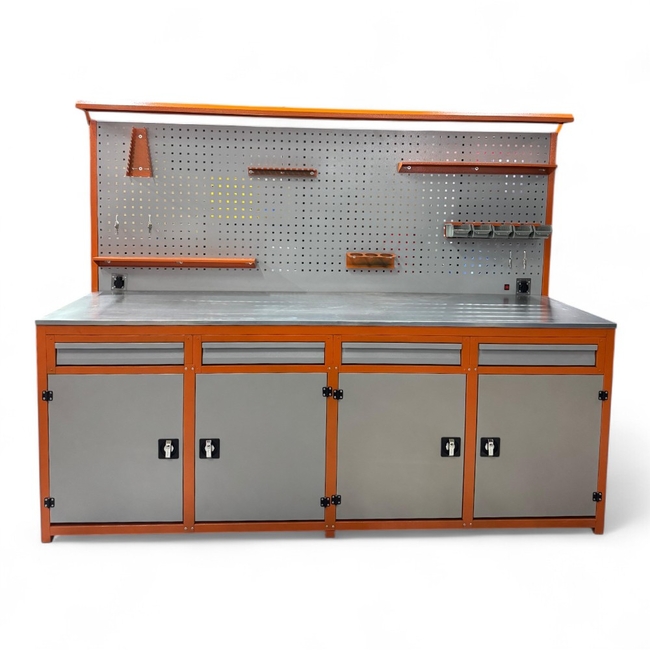 DORF - DORF Takım Tezgahı 2,40 Metre - 4 Göz Dolaplı, 4 Çekmeceli