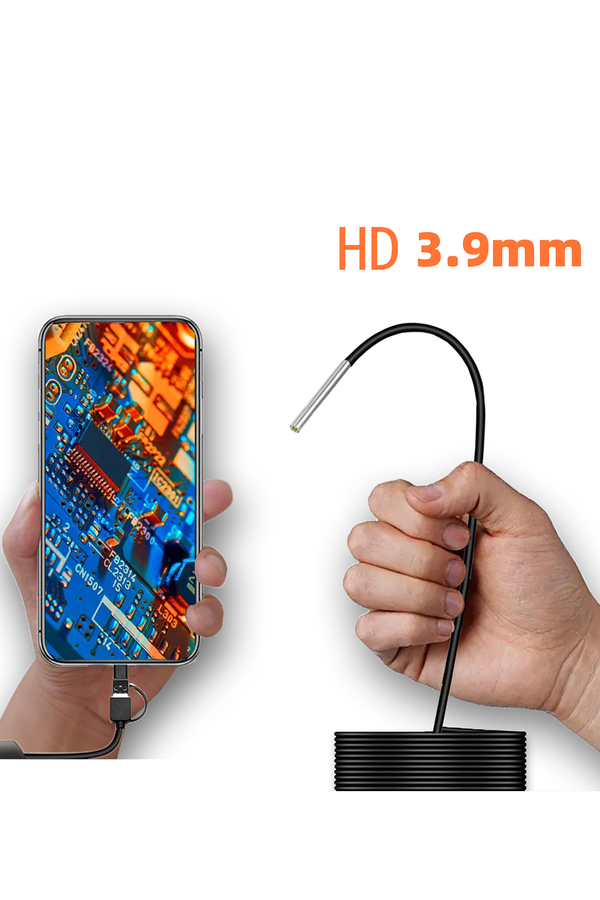 DORF Telefon ve Tablet İçin 3.9mm Endoskopi Cihazı Motor İçi Görüntüleme Yılan Kamera - 1