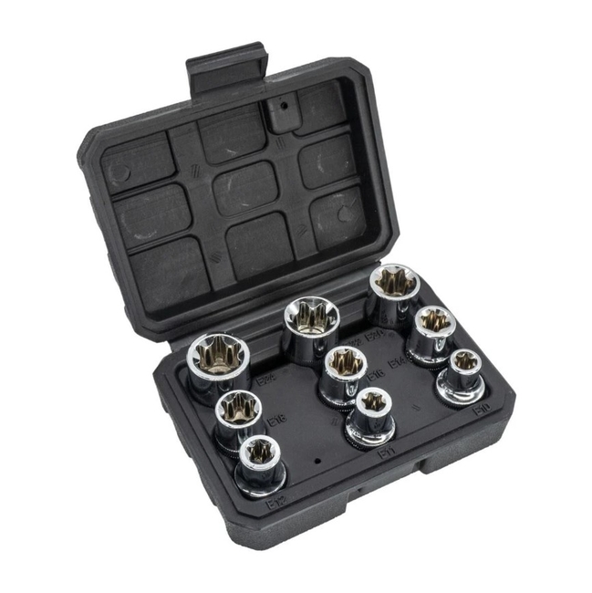 Dorf Tools 1/2 E Torx Lokma Seti 9 Parça - Thumbnail