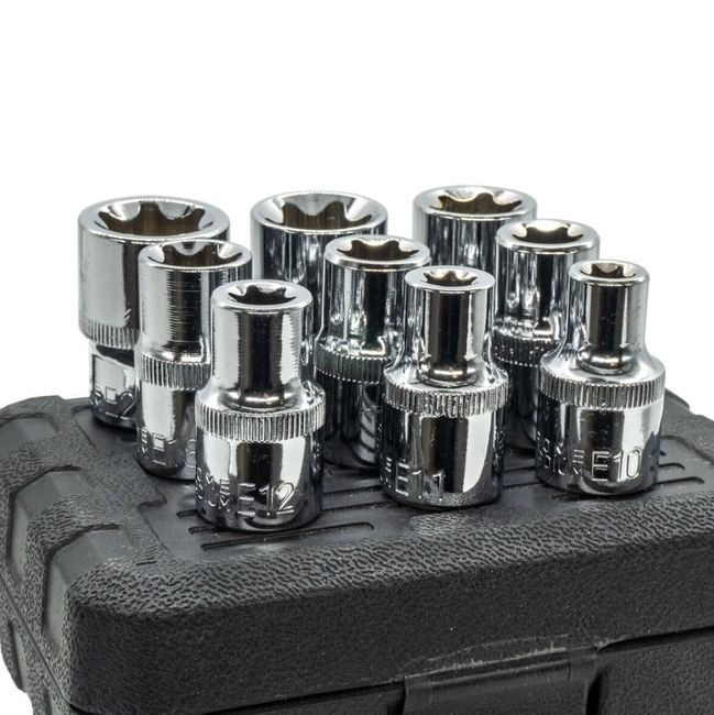 Dorf Tools 1/2 E Torx Lokma Seti 9 Parça - Thumbnail