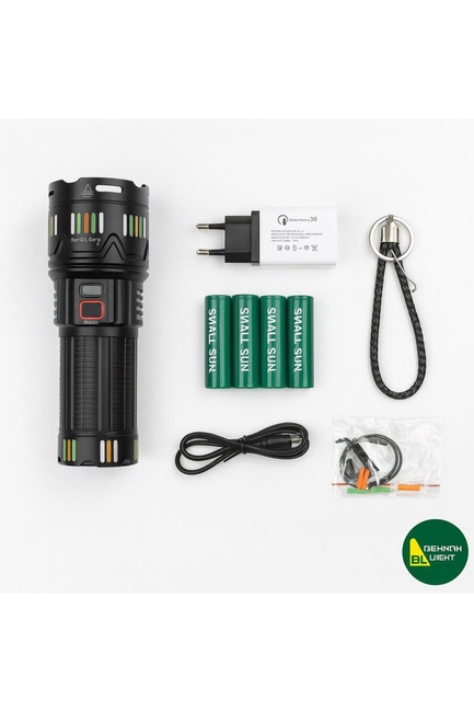 DORF TOOLS 5000 Lümen El Feneri Lamba Şarj Edilebilir Paslanmaz Çelik Fokuslu - Thumbnail
