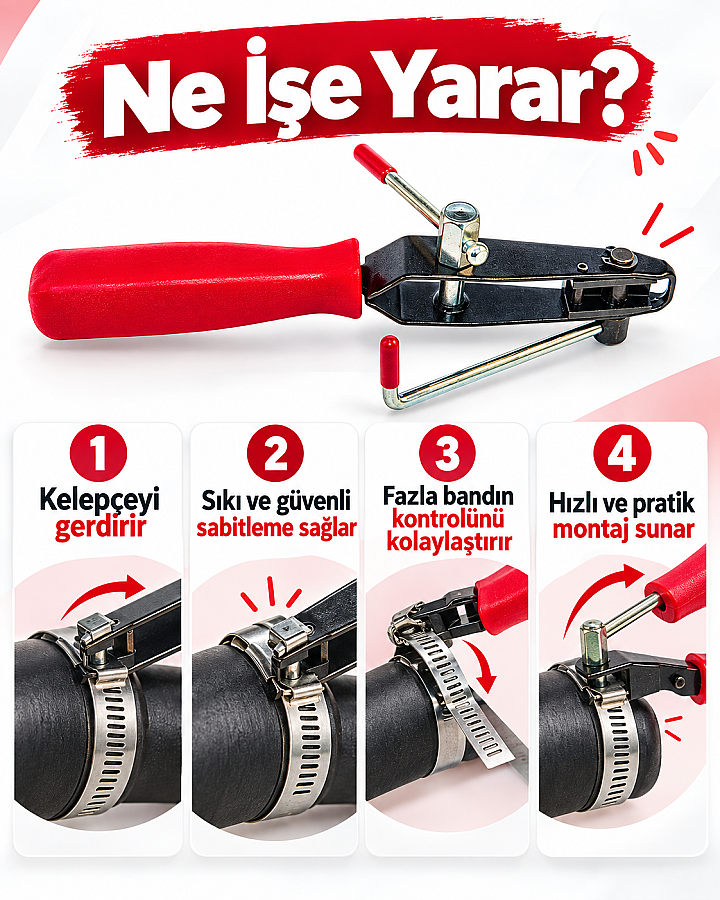 Dorf Tools Aks Körük Kelepçe Pensesi Sarmalı Model - 4