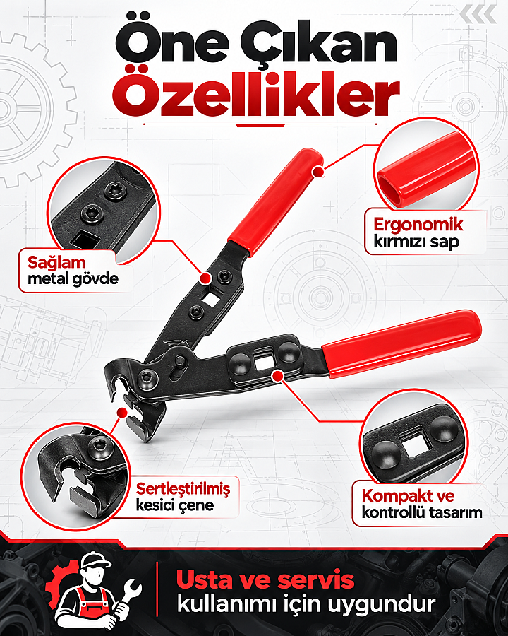 Dorf Tools Takviyeli Kelepçe Kesme Pensesi - 2