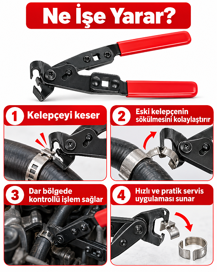 Dorf Tools Takviyeli Kelepçe Kesme Pensesi - 3