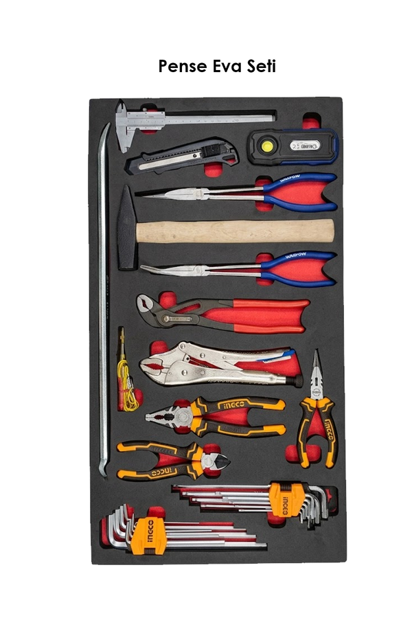 Dorf Tools Yol Yardım İçin 300 Parça Profesyonel 4 Çekmece Seyyar Takım Sandığı - 5