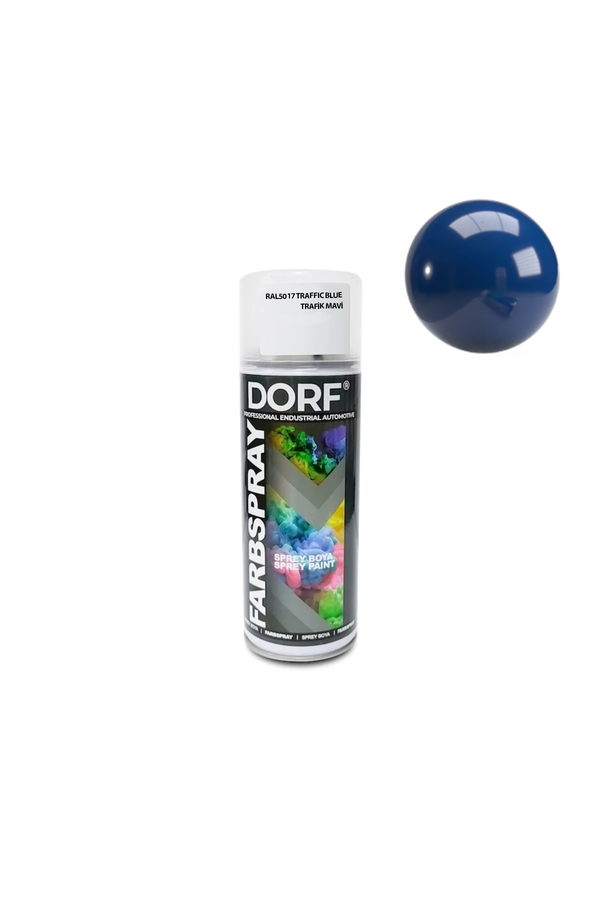 Dorf Trafik Mavi Sprey Boya Vernikli Akrilik Ral5017 400Ml - 1