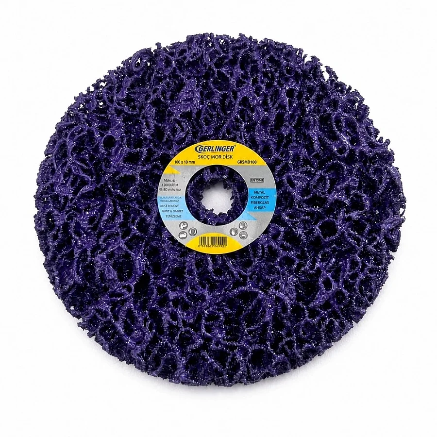 Gerlınger GKSMD100 Skoç Mor Disk Boya Kazıyıcı 10 x 100 mm | Boya ve Yüzey Temizleme Diski - 2