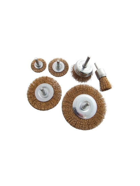 GFB - Gfb 6 Parça Pimli Tel Fırça Seti Matkap Fırça Seti