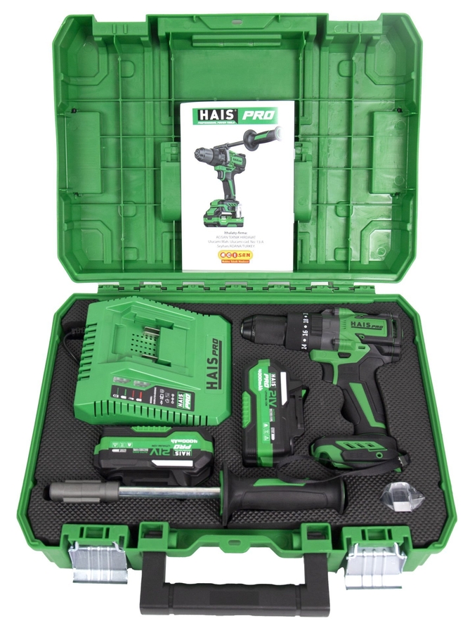 HAISPRO Profesyonel Darbeli Matkap 21 V 4.0 Ah Çift Akülü - 4