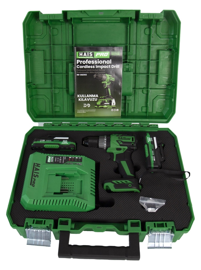 HAISPRO Profesyonel Darbeli Vidalama Matkap 21 V 2.0 Ah Çift Akülü - 2