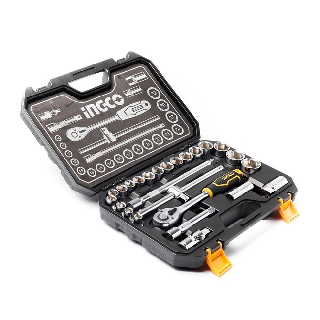 İngco HKTS12251 Endüstriyel 25 Parça 1/2'' Lokma Seti - Thumbnail