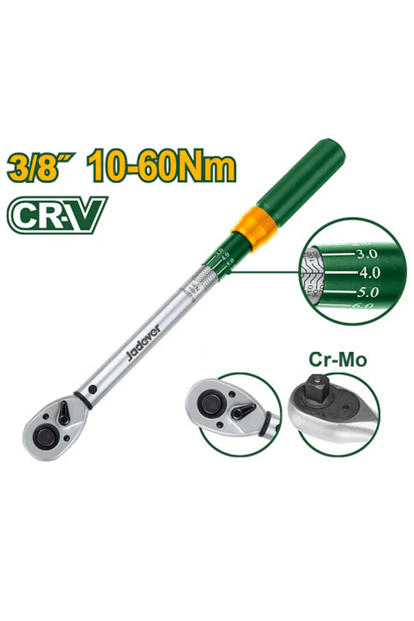 Jadever 3/8 Tork Kolu 10-60Nm Çantalı Kalibrasyonlu 300mm - 1