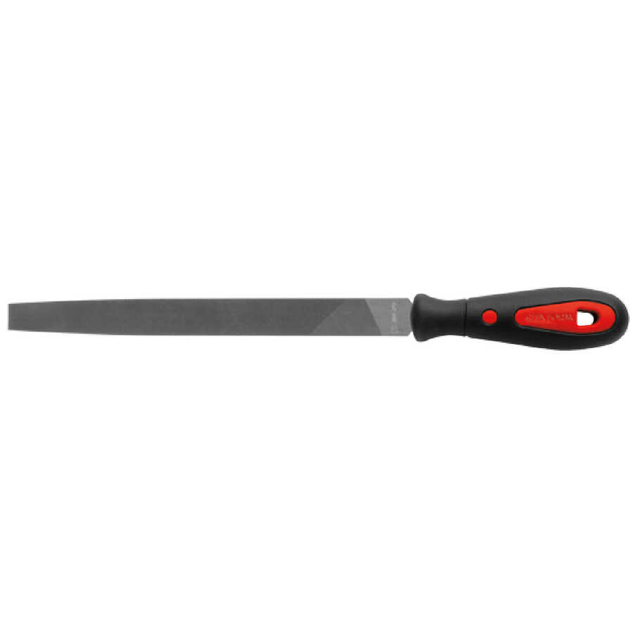 Konik Uçlu Yassı Eğe/Orta Diş-10"/250Mm/Ergo. Sap - 1