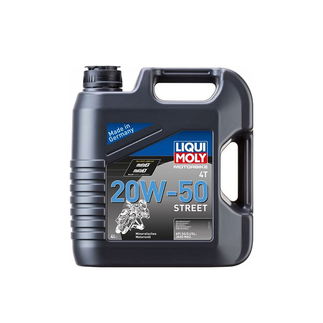 LIQUI MOLY - Liqui Moly 20W50 Basic Street / (20W50) 4T Mineral Cadde Motosiklet Yağı 4L LM 1696