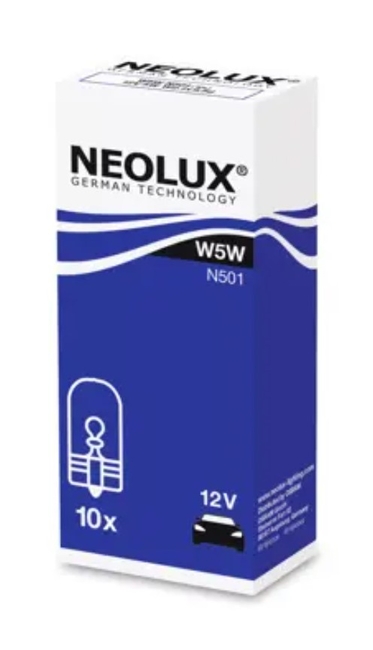 NEOLUX T10 Orta Dipsiz 12V 5W (Tekli) - Thumbnail