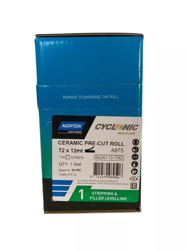 Norton A975 Cyclonic Rulo Rende Zımpara Yeşil 72 x 12 Mt - 1