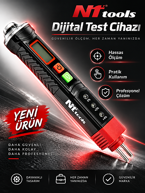 Nt Tools NTBT75 2'si 1 Arada Dijital Fren Hidrolik Yağı ve Lastik Basınç Ölçer