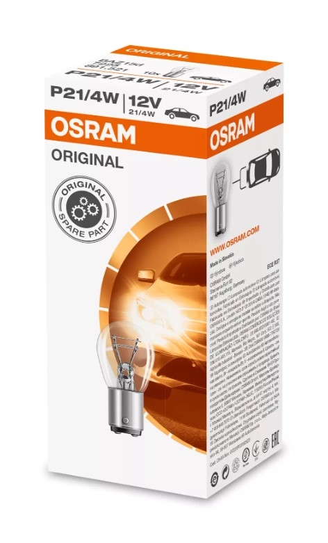OSRAM Tekli P21/4W 12V Metal Tabanlı Ampul (1 Adet) - 2