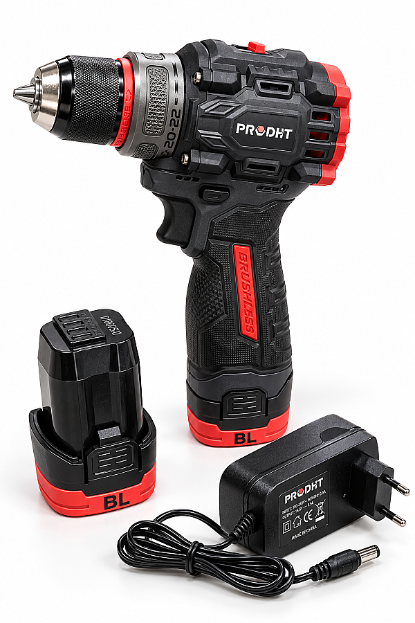 PRODHT D18000111 16V 2.0Ah Şarjlı Vidalama Matkap 45 Nm Çift Akülü Fırçasız Motor - 3