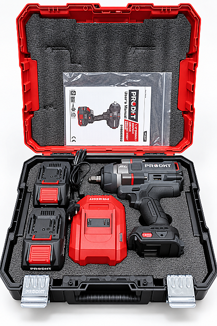 PRODHT D18000202 1/2" Şarjlı Somun Sıkma 1300 Nm 20V 6.0Ah Çift Akülü Kömürsüz - 4