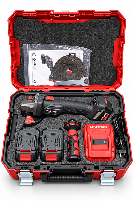 PRODHT D18000400 20V 4.0Ah Şarjlı Avuç Taşlama 125 mm 2 Akülü Set Fırçasız Motor - 4