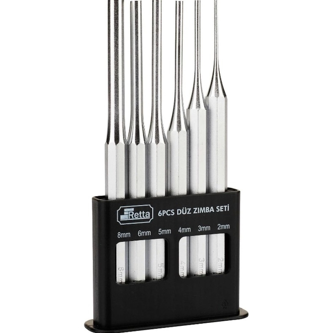 RETTA - Retta Pim Zımba Seti 6 Pç Düz (Vakumlu) RETTA - Retta Pim Zımba Seti 6 Pç Düz (Vakumlu)
