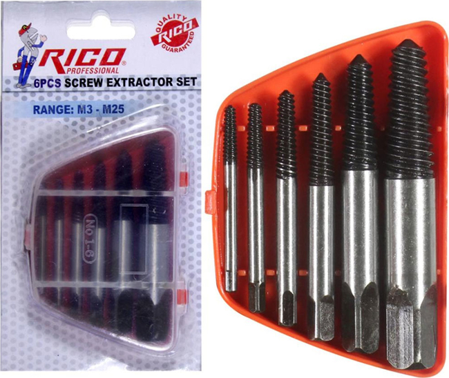 Rico 005-RC3216 Ters Kılavuz Kırılmış Vida Civata Sökme Seti M3-M25 - Thumbnail