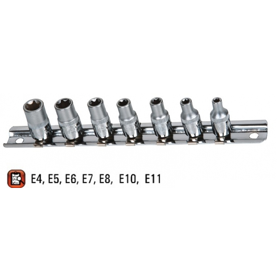 RİCO RC 1407 7 PARÇA 1/4" İÇ TORX E LOKMA SETİ TAKIMI - 1