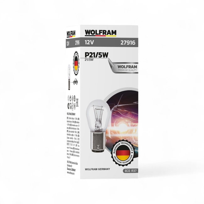 WOLFRAM Tekli P21W/5 Ampul 1016 12V 21/5W (1 Ampul) - Thumbnail