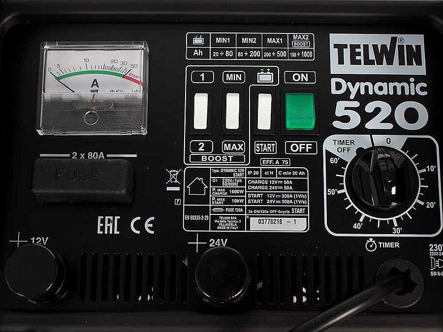 Telwin Dynamic 520 Start Araç Şarj Cihazı 12/24V 230V - 3