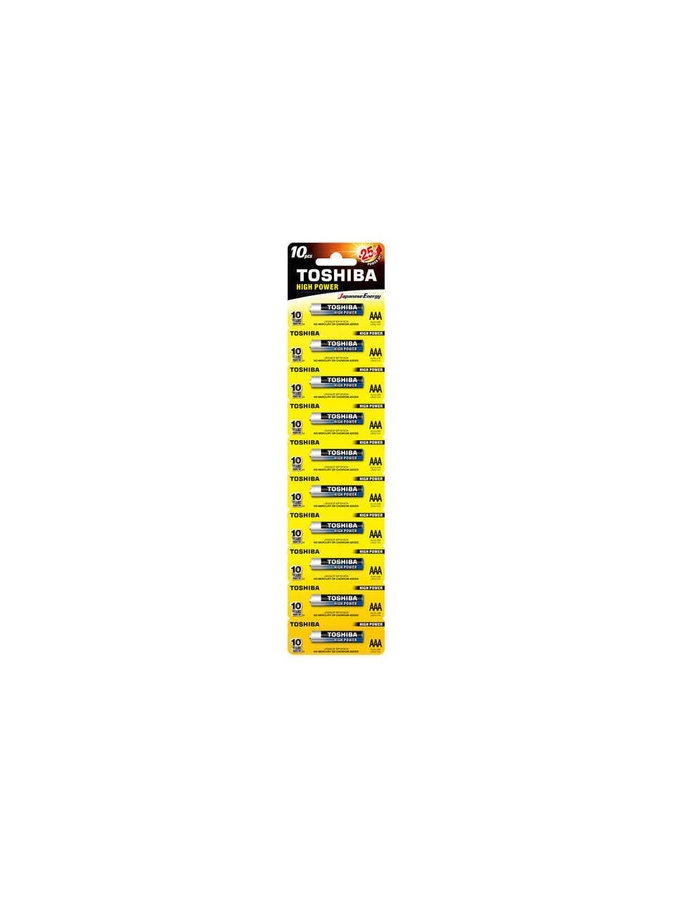 Toshiba LR03 Kartela Alkalin İnce Pil 10'lu - 1