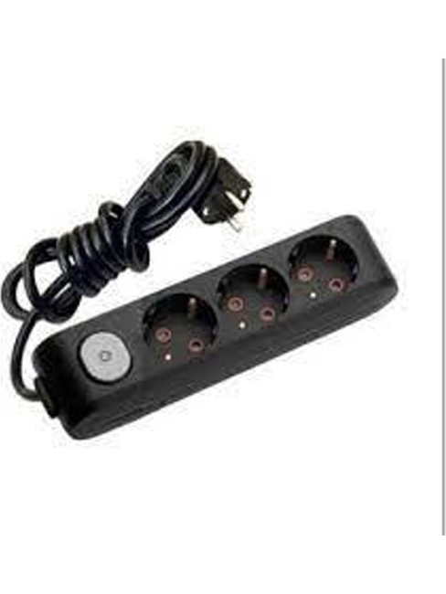  - Viko Multi-Let Siyah Üçlü Priz Anh Top Kablolu Ç.k 2 mt