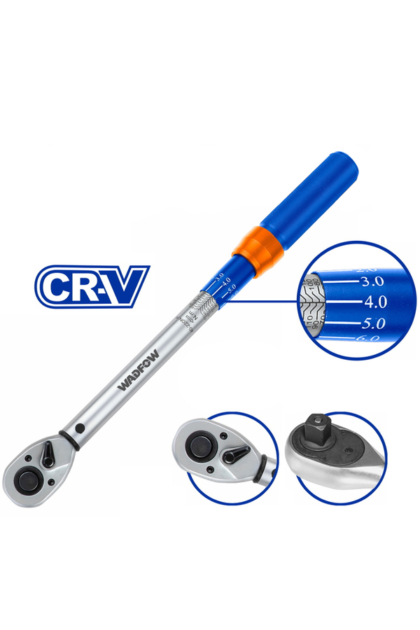 Wadfow 1/4 Tork Kolu 5-25 Nm Çantalı 238mm - 1