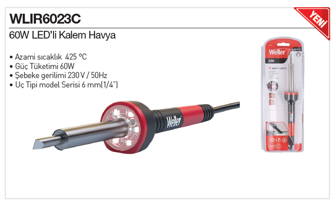 Weller Wlır6023C Led'Li Kalem Havya 60W - COOWLIR6023C - Thumbnail